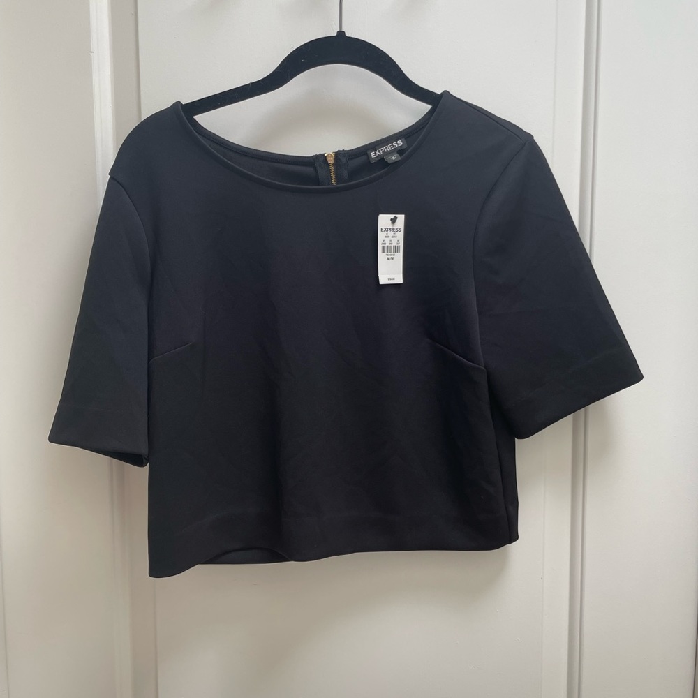 NWT Express Black Crop Top in Size Medium